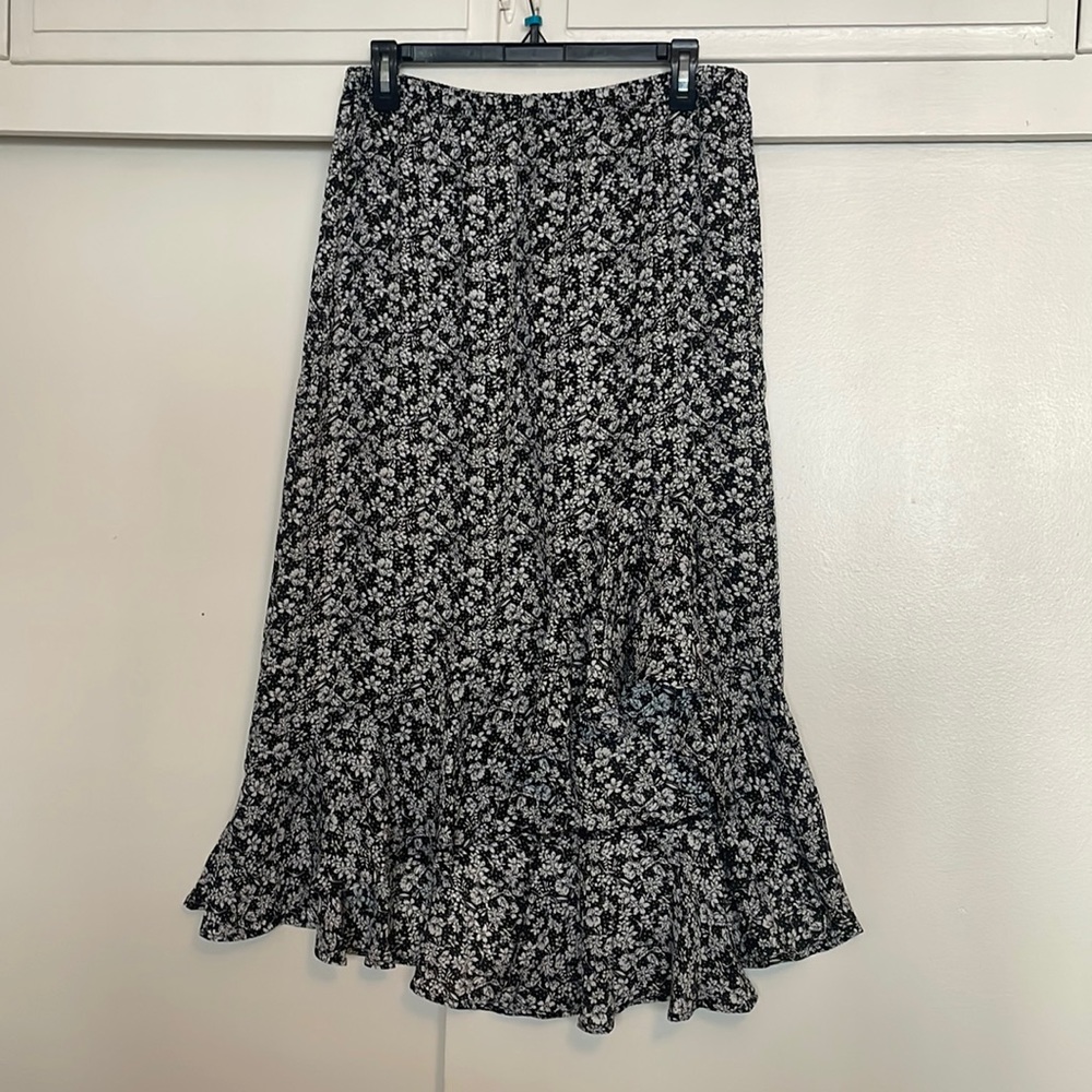 Floral Maxi Skirt with Slit NWT